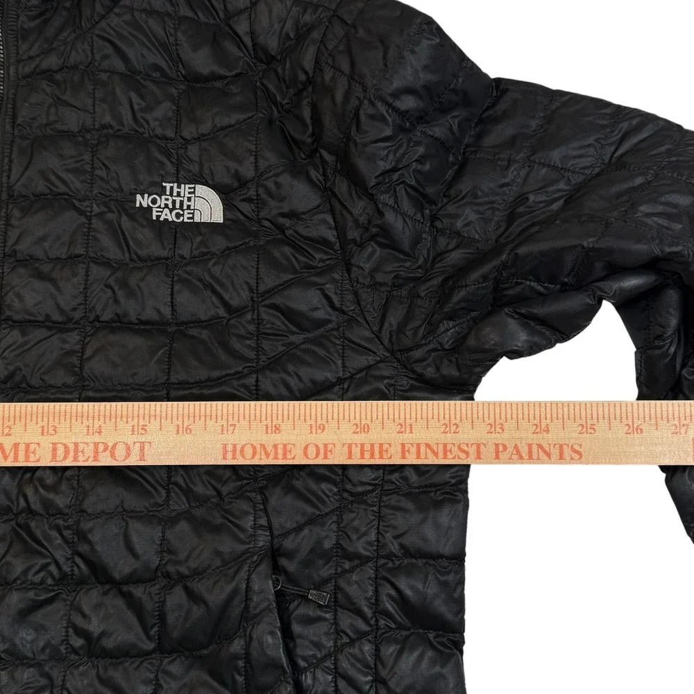 The North Face Thermoball Hooded Jacket Black Quilted Puffer Mens Medium‎ C761